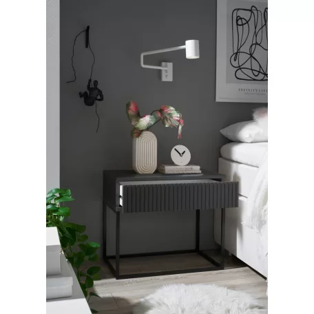 MARLE II. éjjeliszekrény fekete színben 60 cm