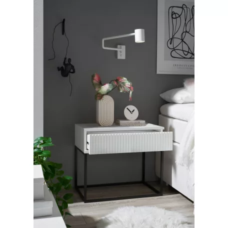 MARLE II. éjjeliszekrény fehér színben 60 cm