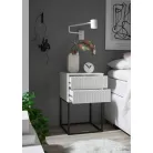 MARLE III. 2 fiókos éjjeliszekrény fehér színben 40 cm