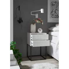 MARLE III. 2 fiókos éjjeliszekrény fehér színben 40 cm