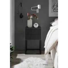 MARLE III. 2 fiókos éjjeliszekrény fekete színben 40 cm