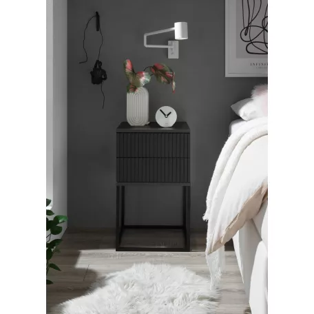 MARLE III. 2 fiókos éjjeliszekrény fekete színben 40 cm
