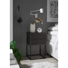 MARLE III. 2 fiókos éjjeliszekrény fekete színben 40 cm