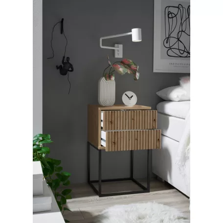 MARLE III. 2 fiókos éjjeliszekrény artisan tölgy színben 40 cm