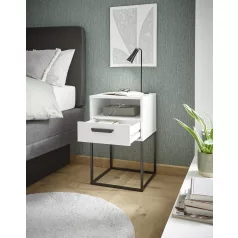 CUDRO I. éjjeliszekrény fehér színben