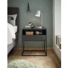 CUDRO II. éjjeliszekrény fekete színben