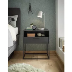 CUDRO II. éjjeliszekrény fekete színben