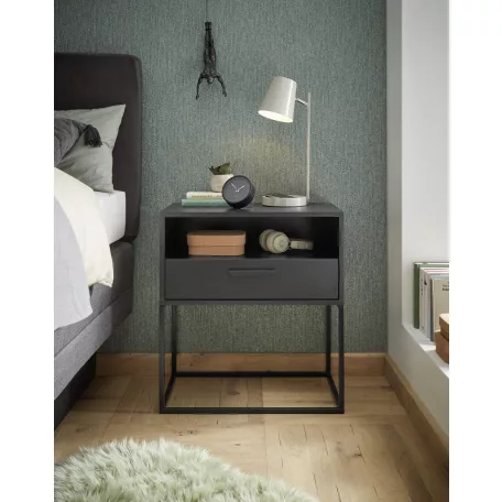 CUDRO II. éjjeliszekrény fekete színben