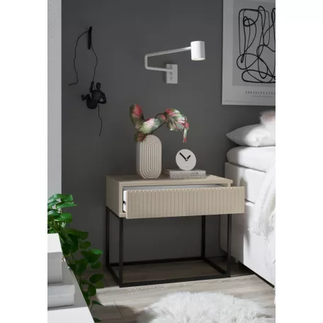 MARLE II. éjjeliszekrény kasmír színben 60 cm