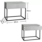 MARLE II. éjjeliszekrény kasmír színben 60 cm