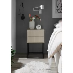 MARLE III. 2 fiókos éjjeliszekrény kasmír színben 40 cm