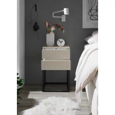 MARLE III. 2 fiókos éjjeliszekrény kasmír színben 40 cm