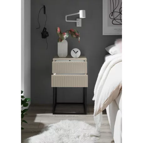 MARLE III. 2 fiókos éjjeliszekrény kasmír színben 40 cm