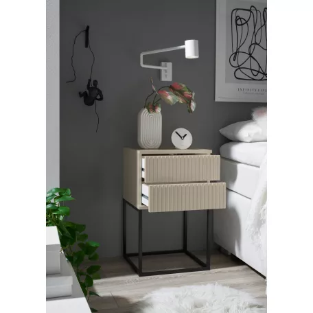 MARLE III. 2 fiókos éjjeliszekrény kasmír színben 40 cm