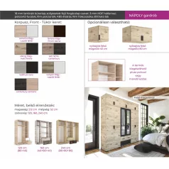 Napoly gardróbszekrény 160cm