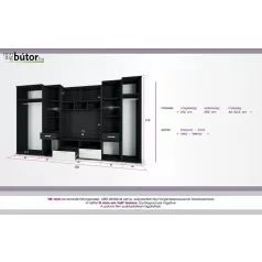 Basel szekrénysor 400cm