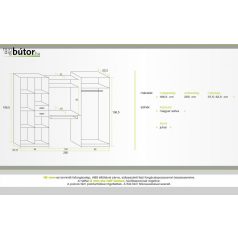 Eryk tanulósor 260cm
