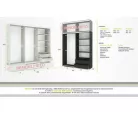 Bangkok tolóajtós gardrób 239 cm