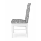 DOLLY szék fehér váz-mintás szövet 