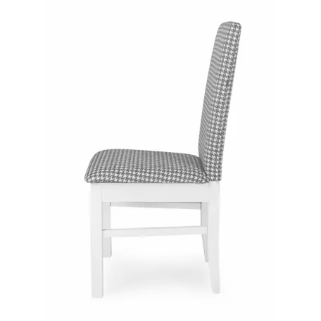 DOLLY szék fehér váz-mintás szövet 