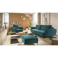 Megis 3f, 1f, pouf lounge ülőgarnitúra szett, kék