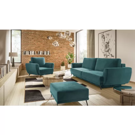 Megis 3f, 1f, pouf lounge ülőgarnitúra szett, kék