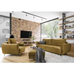 Megis 3f, 1f, pouf lounge ülőgarnitúra szett, sárga