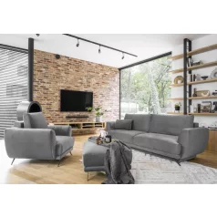 Megis 3f, 1f, pouf lounge ülőgarnitúra szett, szürke