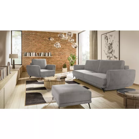 Megis 3f, 1f, pouf lounge ülőgarnitúra szett, szürke