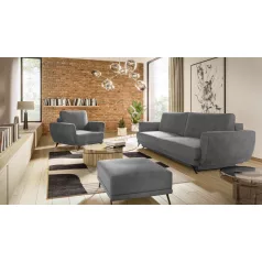 Megis 3f, 1f, pouf lounge ülőgarnitúra szett, szürke