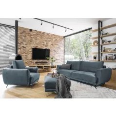 Megis 3f, 1f, pouf lounge ülőgarnitúra szett, kék