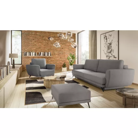 Megis 3f, 1f, pouf lounge ülőgarnitúra szett, szürke