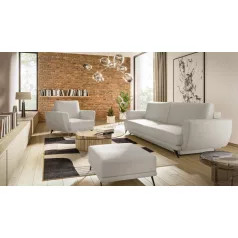 Megis 3f, 1f, pouf lounge ülőgarnitúra szett, fehér