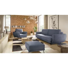 Megis 3f, 1f, pouf lounge ülőgarnitúra szett, sötétkék