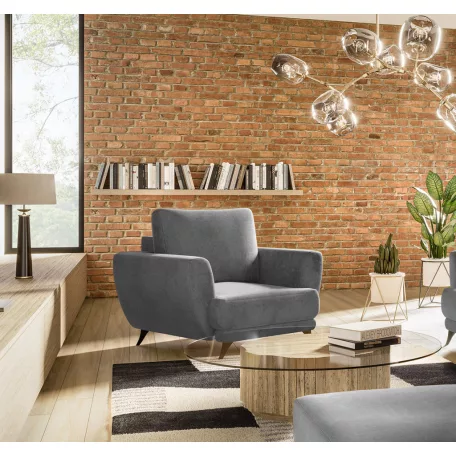 Megis 1f fotel, sötétszürke