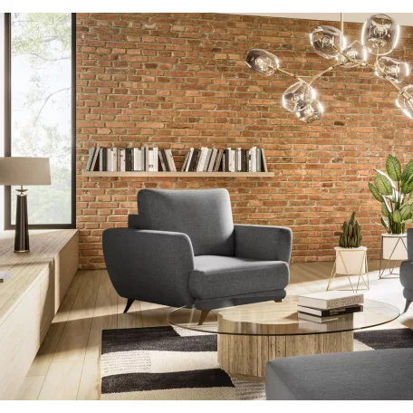 Megis 1f fotel, sötétszürke