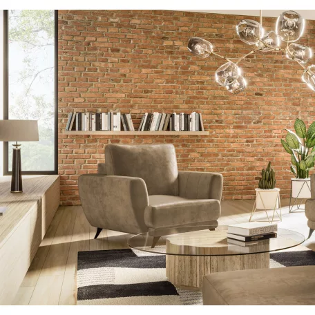 Megis 1f fotel, világosbarna