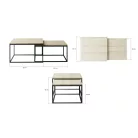 Clar dohányzóasztal, barna