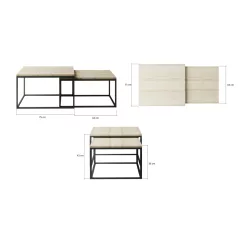 Clar dohányzóasztal, barna