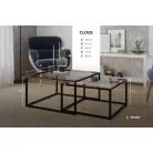 Táblázat cloue dohányzóasztal, üveg