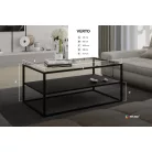 Verto asztal dohányzóasztal, üveg