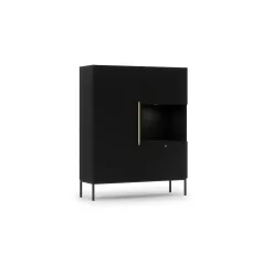 Lanzzi 120 vitrin fekete matt, black matt vitrin, fekete