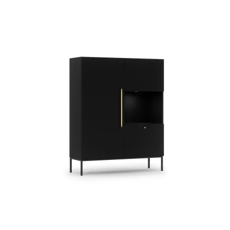 Lanzzi 120 vitrin fekete matt, black matt vitrin, fekete