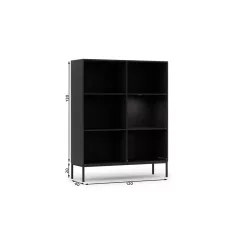 Lanzzi 120 vitrin fekete matt, black matt vitrin, fekete