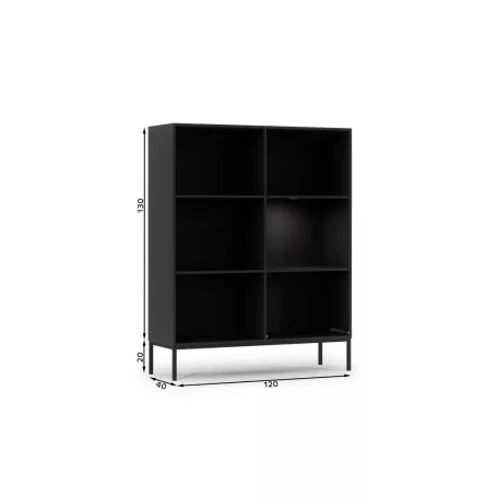 Lanzzi 120 vitrin fekete matt, black matt vitrin, fekete