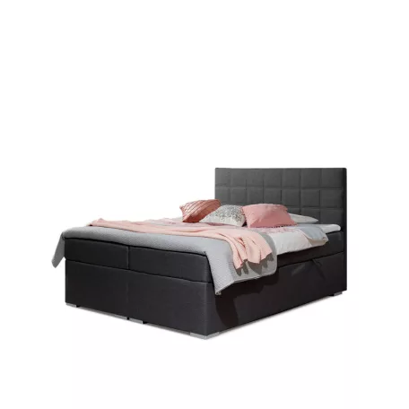Alice 160x200 boxspring ágy  sötétszürke
