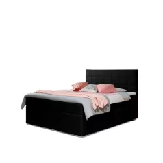 Alice 140x200 boxspring ágy  fekete