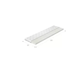 Topper t25 80x200 hipoallergén huzat, fehér