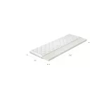 Topper t25 90x200 hipoallergén huzat, fehér