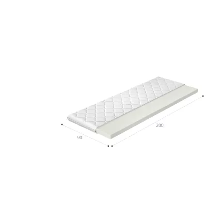 Topper t25 90x200 hipoallergén huzat, fehér